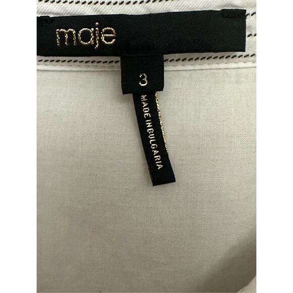 Maje Stripes Mini Dress Sz:3 - Picture 6 of 7